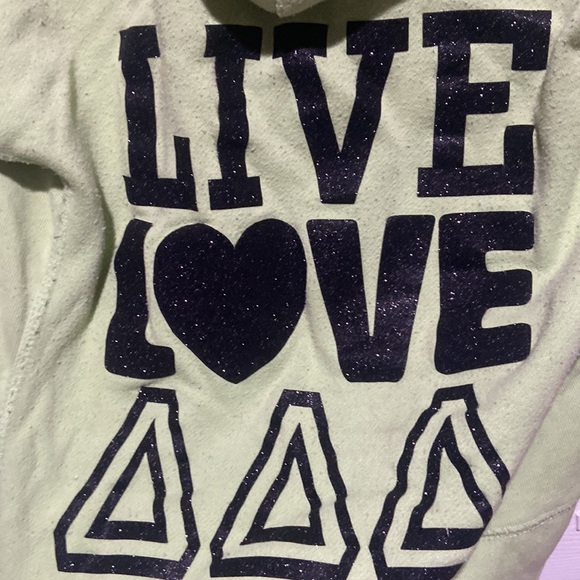 LIVE LOVE TRIDELTA MINT GREEN HOODIE - Picture 3 of 3